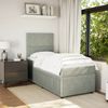 vidaXL Boxspringbett mit Matratze Hellgrau 80x200 cm Samt 3292184 Bild 3