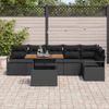 vidaXL Garten Essgruppe mit Kissen 7 pcs Schwarz und Braun 3349722 Bild 3