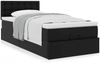 vidaXL Ottoman-Bett mit Matratze Schwarz 100x200 cm Kunstleder 3311288 Bild 4