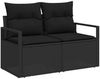 vidaXL Garten-Sofa-Set mit Speicher 9 pcs Schwarz Poly Rattan 3358431 Bild 4
