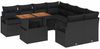 vidaXL Garten-Sofa-Set mit Speicher 9 pcs Schwarz Poly Rattan 3358431 Bild 2