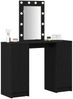 vidaXL Schminktisch mit Tür Schwarz 102 x 33 x 135 cm Holzwerkstoff 865182 Bild 3