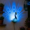 2er Set RGB LED Solar Wandleuchte, Pfau Design, H 20 cm Bild 4