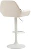 2er Set Barhocker Braga Samt weiß creme Bild 5