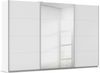 rauch Kleiderschrank, Schwebetürenschrank KULMBACH, 3-türig, 1 Spiegeltüre, inkl. Türdämpfer und weiterem Zubehör, Alpinweiß, 360 x 231 x 63 cm Bild 3