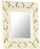 vidaXL Spiegel Handgeschnitzt Weiß 50x50 cm Massivholz Mango 321641 Bild 2