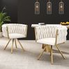 Esszimmerstuhl 68 x 78 x 94,5 cm aus Samt mit Drehfunktion, 4er-Set Bild 5