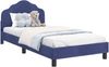 vidaXL Kinderbettgestell mit Kopfteil Polizeiblau 90 x 190 cm Samt 42010956 Bild 2