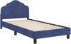 vidaXL Kinderbettgestell mit Kopfteil Polizeiblau 90 x 190 cm Samt 42010956 Bild 4