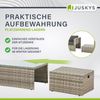 Juskys Polyrattan Gartenmöbel Set Salou inkl. Abdeckung - Outdoor Lounge wetterfest 6 Personen - Sitzecke mit Tisch & Kissen für Garten, Balkon, Terrasse - Grau Bild 4