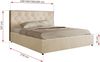 Polsterbett mit Bettkasten LARINO CLASSIC 200 x 200 cm Lattenrost und Gasdruckfedern, stabiles Bettgestell, modernes Design Multipocket Matratze - Creme Plüsch - ELORI LUX Bild 4