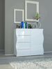 Dmora Kommode Abig, Küchen-Sideboard mit 4 Türen und 1 Schublade, Wohnzimmer-Buffet, 100 % Made in Italy, 90 x 40 x 81 cm, glänzendes Weiß, Bild 2