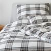 Elegante Flanell Bettwäsche Westminster 2666-7 Kariert Schoko 135x200 Bild 3