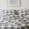 Elegante Flanell Bettwäsche Westminster 2666-7 Kariert Schoko 135x200 Bild 2