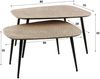 KAWOLA Couchtisch LAUCA Set 2-tlg. Metall bronze viereckig 42 x 70 x 80 cm Bild 4