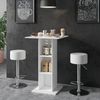 Bartisch-Set Rodeo Weiß 70 x 70 cm mit 2 Barhockern Vicco Bild 4