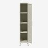Bisley Fern Locker Garderobenschrank mit drei festen Fachböden, aus hochwertigem, nachhaltigem Stahl hergestellt, 16 mm große Design Lüftungslöcher auf allen Türen, moderner und industrieller Flair, mit integrierten Füßen, H 1800 x B 380 x T 510 mm, Fa... Bild 3