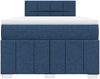 vidaXL Boxspringbett mit Matratze Blau 120x190 cm Stoff 3287013 Bild 4