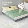 Modern minimalist bed frame, 140*200CM, gray, Dutch velvet material, low box, modern style bedroom furniture, does not include gas lift, does not include headboard and mattress. Bild 3