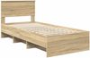 vidaXL Bettrahmen mit Kopfteil Sonoma-Eiche 120 x 123 cm Holzwerkstoff 3408881 Bild 4