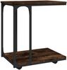 vidaXL Beistelltisch mit Rollen Räuchereiche 50x35x55,5 cm 825809 Bild 2