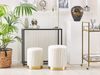 Pouf Samtstoff mit Stauraum weiß 2er Set MIRAMAR Bild 3