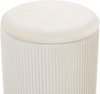 Pouf Samtstoff mit Stauraum weiß 2er Set MIRAMAR Bild 5