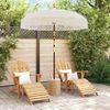 Macrame Sonnenschirm, Gartenschirm Creme 190 x 190 x 260 cm Bild 3