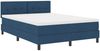 vidaXL Boxspringbett mit LED-Lichtleisten Blau 160 x 200 cm Stoff 3342225 Bild 2