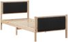 vidaXL Bettgestell Braun und Schwarz 90 x 200 cm Massivholz Kiefer 878496 Bild 3