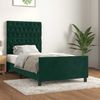 Einzelbettgestell Design für Erwachsene ohne Matratze Dunkelgrün 90x190 cm Samt d4806e Bild 2