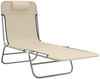 vidaXL Sonnenliegen Klappbar 2 Stk. Creme Textilene und Stahl 360185 Bild 3
