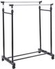 HOMELINE Duo Garderobe höhenverstellbar bis 155cm mit Rollen Kleiderständer Bild 2