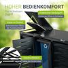 Juskys Mülltonnenbox Arel 3er - Metall Gartenbox für 120 bzw. 240 Liter Mülltonnen - Aufbewahrungsbox - Unterstand mit Dach & Gasdruckfeder - Anthrazit Bild 5