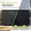 Juskys Mülltonnenbox Arel 3er - Metall Gartenbox für 120 bzw. 240 Liter Mülltonnen - Aufbewahrungsbox - Unterstand mit Dach & Gasdruckfeder - Anthrazit Bild 2