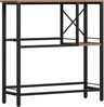 Getränkekistenregal mit Ablage, Freistehend Kistenständer für 6 Kisten, Regal, Getränkekisten, Getränkeregal, Wasserkistenregal, Bierkistenregal, 40 x 110 x 111,5 cm Braun-Schwarz Bild 2