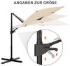 GUNJI Sonnenschirm ∅270/330cm,Gartenschirm UV Schutz 50+,mit Ständer, Abdeckung, 360° drehbar,Gewicht 16KG, leicht zu öffnen und zu schließen Bild 2