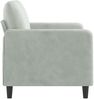 vidaXL 2-Sitzer-Sofa Hellgrau 120 cm Samt 359432 Bild 4