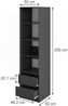 Kleiderschrank Elmo Anthrazit 50 x 200 cm Vicco Bild 2