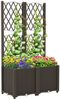 COSTWAY Blumenkasten (2 St), mit Rankgitter, Hochbeet für Kletterpflanzen, 80x40x140cm Bild 2