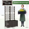 COSTWAY Blumenkasten (2 St), mit Rankgitter, Hochbeet für Kletterpflanzen, 80x40x140cm Bild 4
