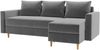 AX LIVING Walston 3 Sitzer Couch mit Schlaffunktion 224cm Grau – Ecksofa samt Bild 2