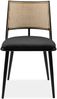 Stuhl >Schiller< (4er-Set) schwarz / Dekor Geflecht natur - 47x79x48,5 (B/H/T) Bild 5