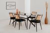 Stuhl >Schiller< (4er-Set) schwarz / Dekor Geflecht natur - 47x79x48,5 (B/H/T) Bild 3
