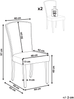 Esszimmerstuhl Samtstoff grau 2er Set PISECO Bild 2