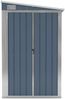 vidaXL Anbauschuppen Grau 118x100x178 cm Verzinkter Stahl 316218 Bild 3