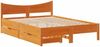 vidaXL Massivholzbett mit Schubladen Wachsbraun 120x190 cm Kiefer 3301925 Bild 2