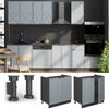 Spülenunterschrank Fame-Line Hellblau-grau 80 cm ohne Arbeitsplatte Vicco Bild 2