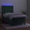 vidaXL Boxspringbett mit Matratze & LED Dunkelgrün 80x200 cm Samt 3139592 Bild 2