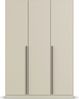 rauch Kleiderschrank Alba, Drehtürenschrank, Garderobenschrank, 3-türig, mit 2 Kleiderstangen und 2 Einlegeböden, Farbe Champagner, Beige, Griffstange Grau metallic, Schwarz, 136x197x54cm Bild 2